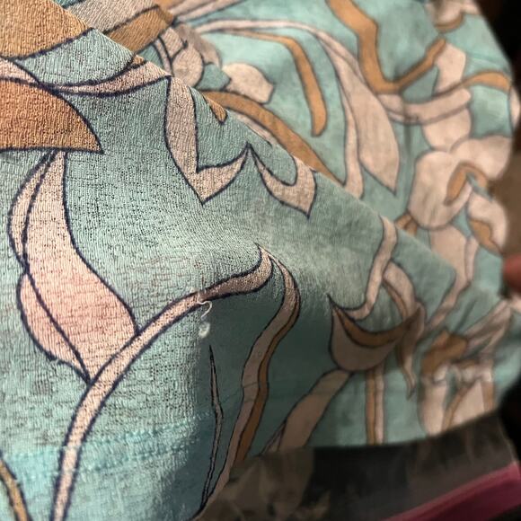 Y2K Fairycore Blue Floral Baby Doll Tie Top Size Small - Picture 6 of 7